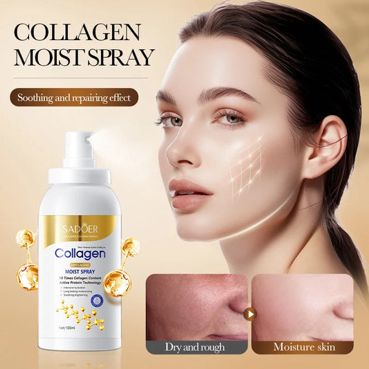 Collagen Moisturizing Spray - Anti-Wrinkle, Hydrating Toner, Fast-Absorbing Face Mist - Beauty & Beyond