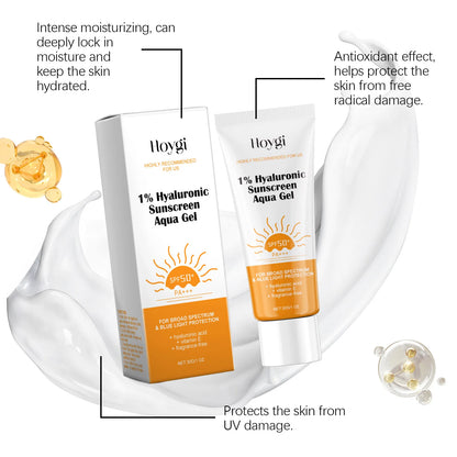 Hyaluronic Acid Sunscreen SPF50+ - Anti-Oxidant, Moisturizing, Waterproof, Sunblock Cream - Beauty & Beyond