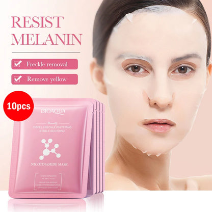 5/10PCS BIOAQUA Snail & Hyaluronic Acid Face Mask - Moisturizing, Firming, Hydrating Skin Care - Beauty & Beyond