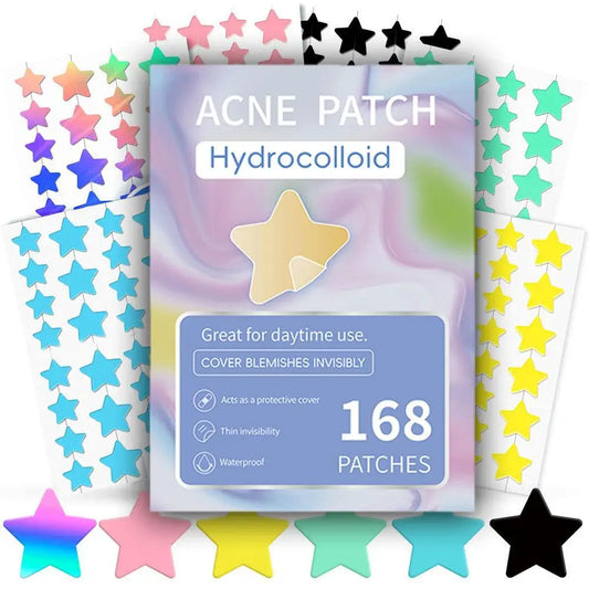 Colorful Star Acne Patches - Invisible, Pimple & Spot Concealer, Skin Care Stickers - Beauty & Beyond