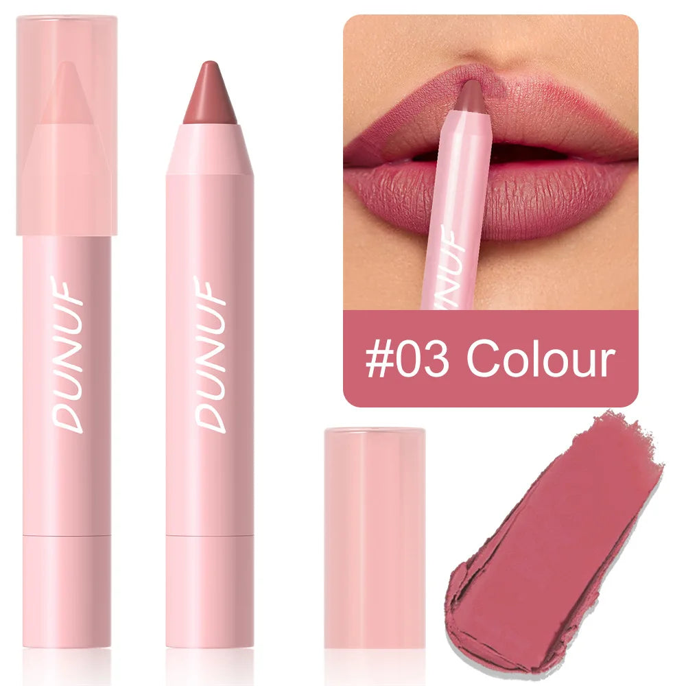 18-Color Lipstick Pencil Set – Waterproof Matte Tint & Lip Contour | Long-Lasting, Non-Stick Lipliner Pens