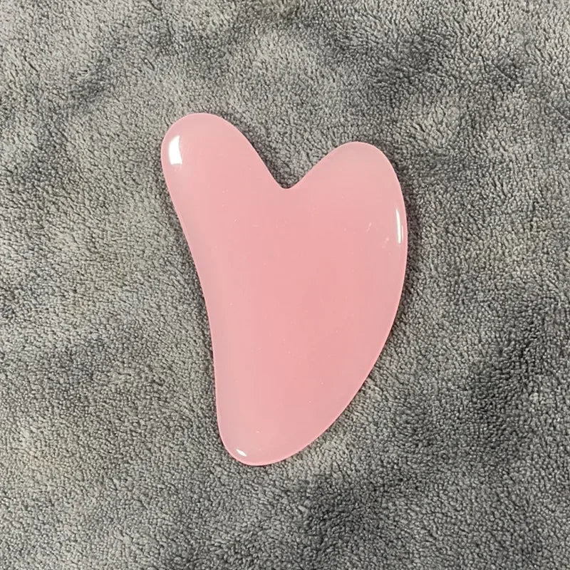1PC Heart-Shaped Gua Sha Massager - Beeswax Scraper for Face, Spa & Acupuncture Tool - Beauty & Beyond