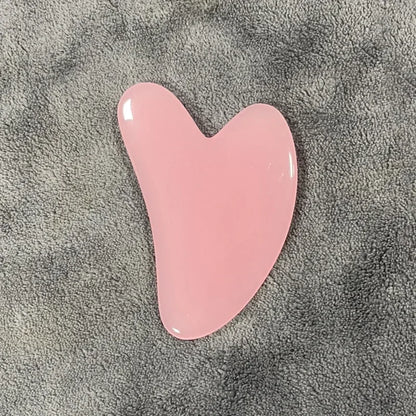 1PC Heart-Shaped Gua Sha Massager - Beeswax Scraper for Face, Spa & Acupuncture Tool - Beauty & Beyond