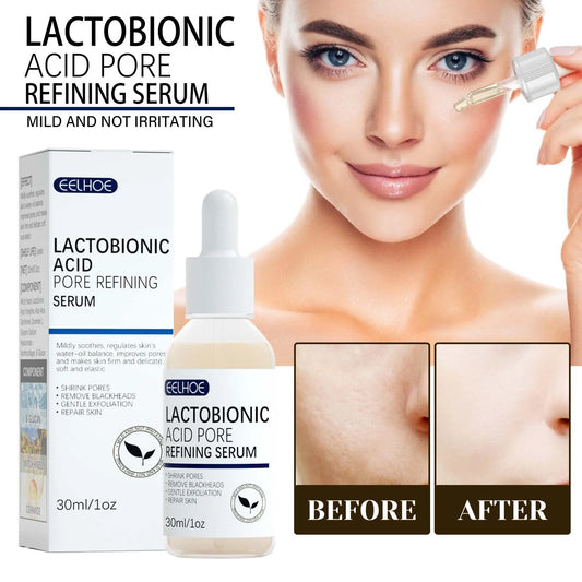 Lactic Acid Pore Shrink Serum - Moisturizing, Blackhead Removal, Firming, Brightening Essence - Beauty & Beyond