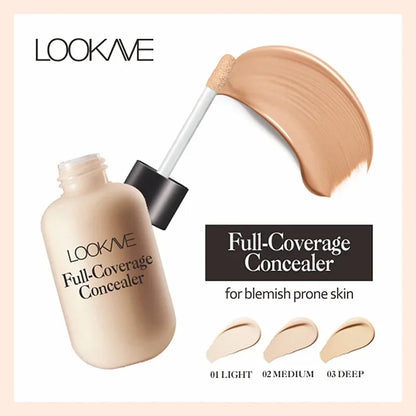 Liquid Concealer Foundation Cream – Waterproof, Full Coverage, Acne & Dark Circles