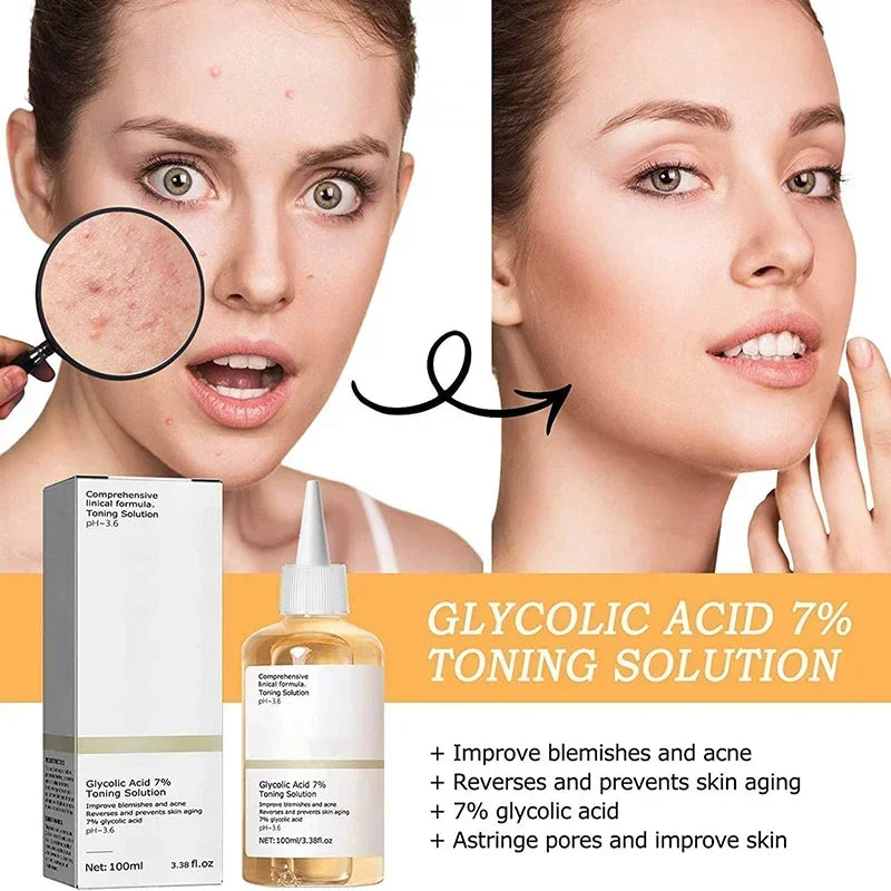 Glycolic Acid 7% Toner – Pore Lightening, Firming & Acne Care - Beauty & Beyond