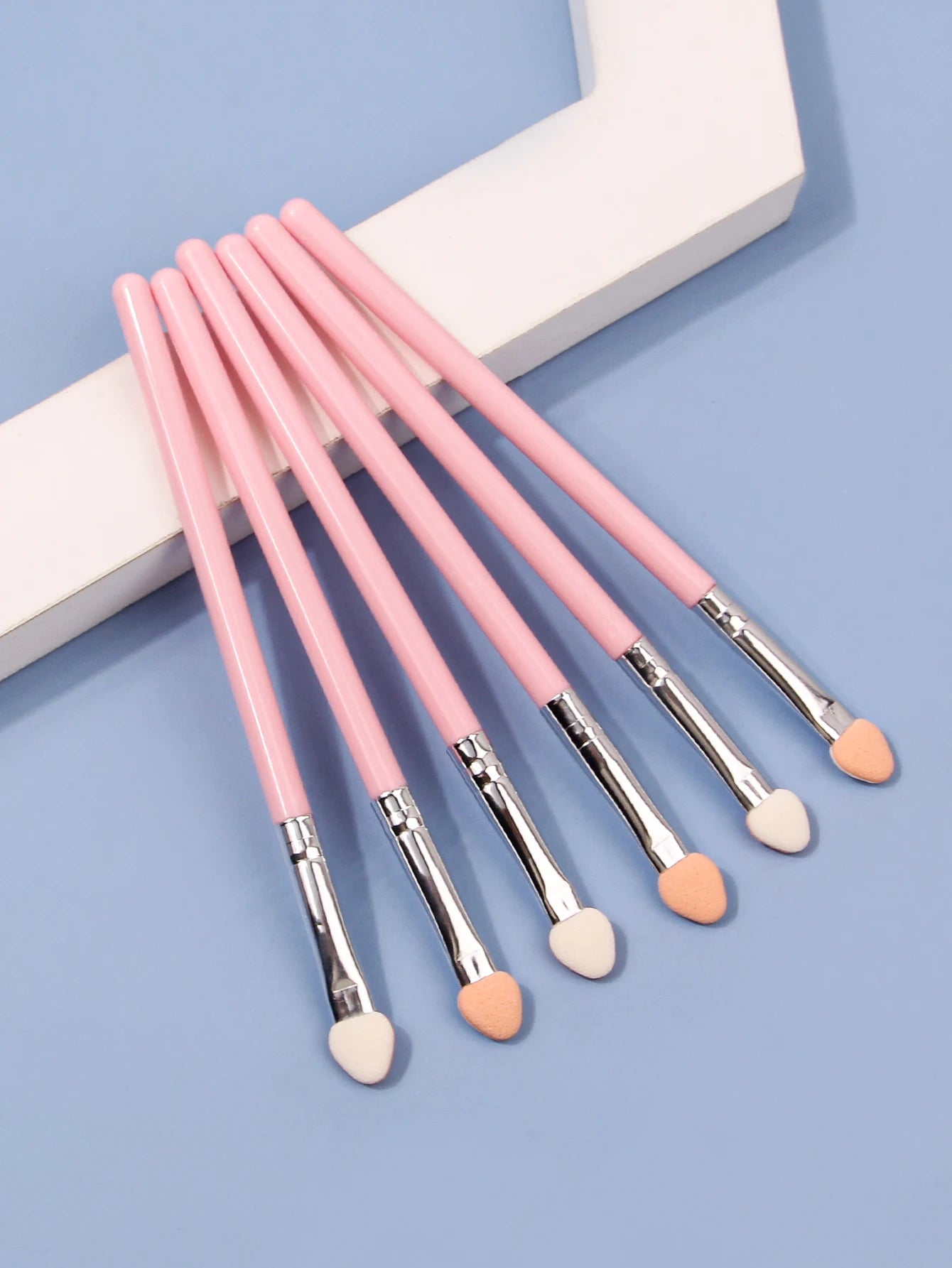 6PCS Premium Latex Double-Sided Eyeshadow Brushes – Single-Head Sponge & Smudge Makeup Tools