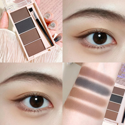 Four-Color Eyebrow Powder – Natural 3D Effect, Long-Lasting, Sweat-Proof, Non-Smudging, Daily Use - Beauty & Beyond