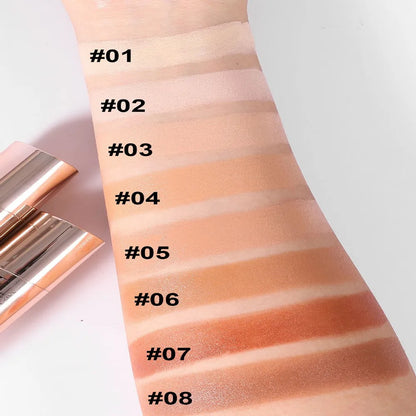 Double-Head Face Bronzer Contour Stick – Light & Dark, Long-Lasting, With Brush