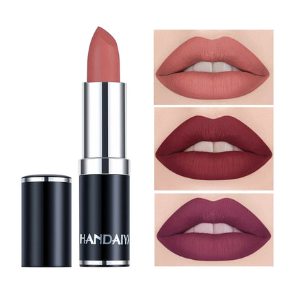 12-Color Matte Lipstick – Waterproof, Long-Lasting, Moisturizing Velvet Finish, High Pigment - Beauty & Beyond