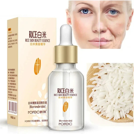 White Rice Face Serum - Pore Shrinking, Brightening, Anti-Aging, Glowing Skin Essence - Beauty & Beyond