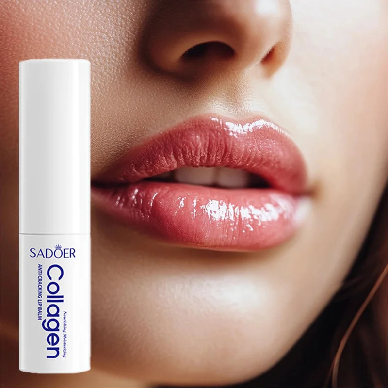 Moisturizing Lip Balm - Collagen, Hydrating, Repairing Dry Lips, Anti-Cracking & Brightening - Beauty & Beyond