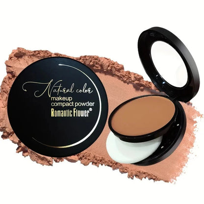 6-Color Matte Pressed Powder – 24H Oil Control, Full Coverage, Waterproof