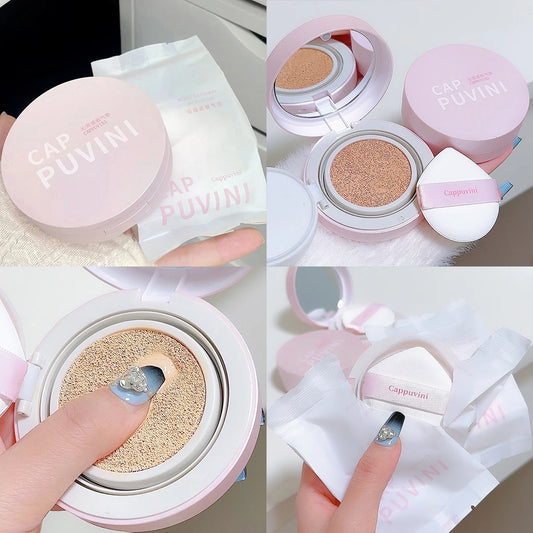 BB Cream Air Cushion Foundation – Full Coverage, Waterproof, Long-Lasting, 3 Colors