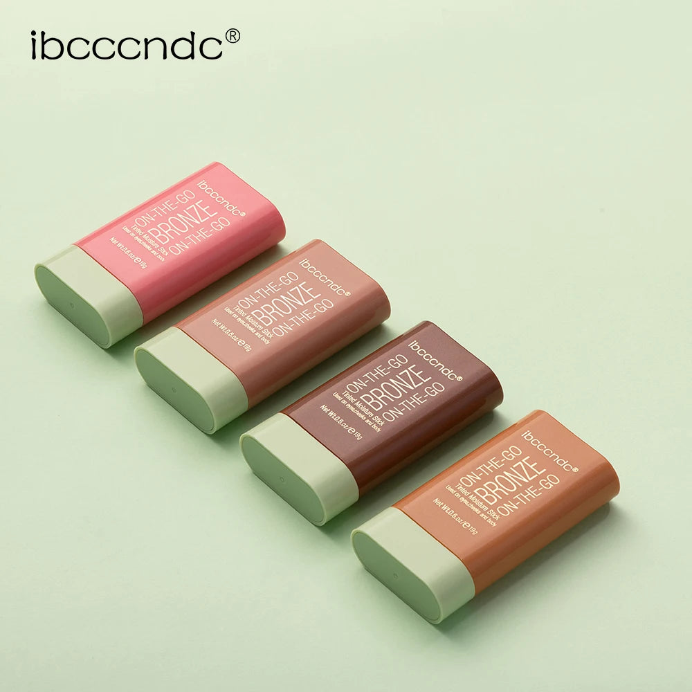 Bronze Blush Stick – Waterproof, Easy Color, 4 Shades, High Pigment, Brightening