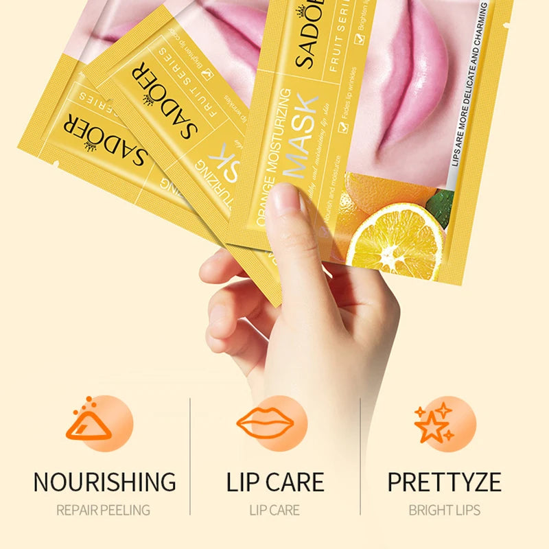 30PCS Fruit Lip Masks – Moisturizing & Nourishing Collagen Patches | Plump & Beautify Lips