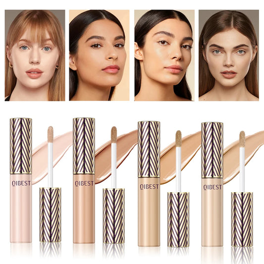 QIBEST 7ml Face Concealer Liquid Foundation – Primer, Anti Dark Circles
