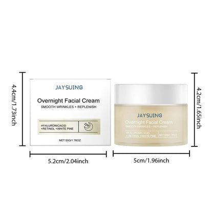 Pine Hydrating Night Cream – Hyaluronic Acid & Retinol Moisturizer | Brightening, Restoring & Tightening Skincare