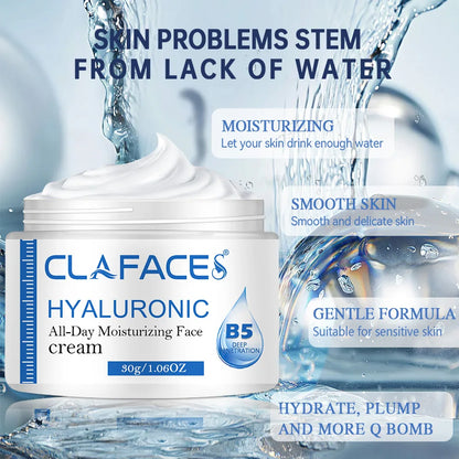 Hyaluronic Acid & Collagen Face Cream – Smooth Wrinkles, Moisturize & Brighten | Night Facial Care