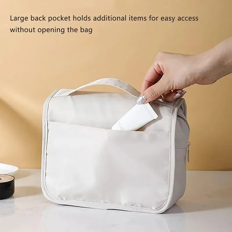 High-Quality Travel Makeup Bag - Waterproof Toiletries Organizer, Women's Hook Storage