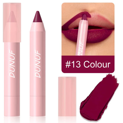 18-Color Lipstick Pencil Set – Waterproof Matte Tint & Lip Contour | Long-Lasting, Non-Stick Lipliner Pens