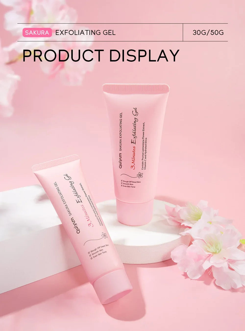 Sakura Exfoliating Peeling Gel – Moisturizing & Nourishing Facial Scrub - Beauty & Beyond
