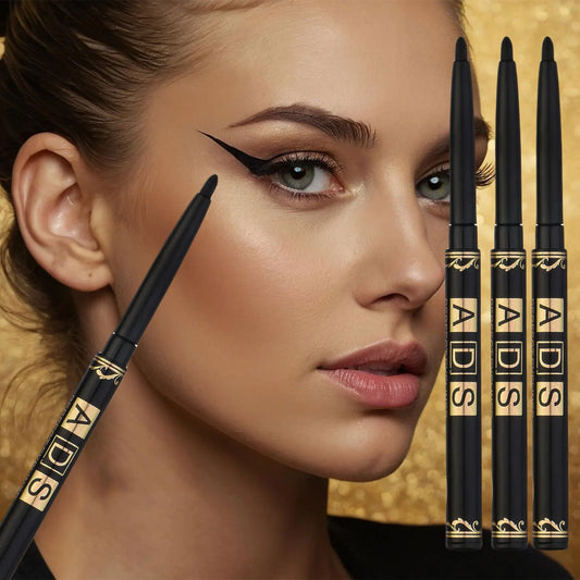 3pcs Waterproof Black Eyeliner Pencils - Long-Lasting, Smudge & Sweat Proof, Bold Eye Makeup - Beauty & Beyond