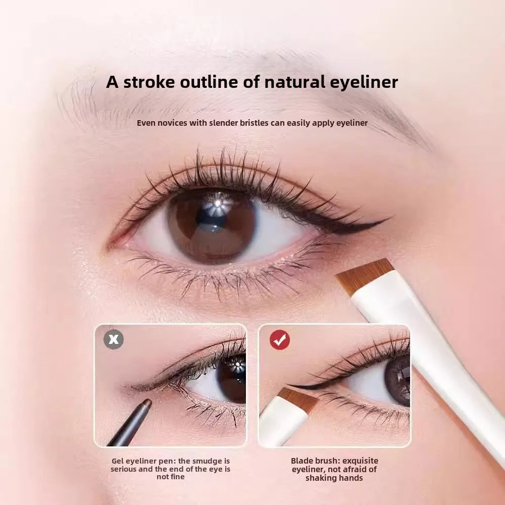 1/2/3Pcs Upgrade Blade Eyeliner Brush - Ultra Thin, Fine Angle, Eyebrow, Under Eye Detail Tool - Beauty & Beyond