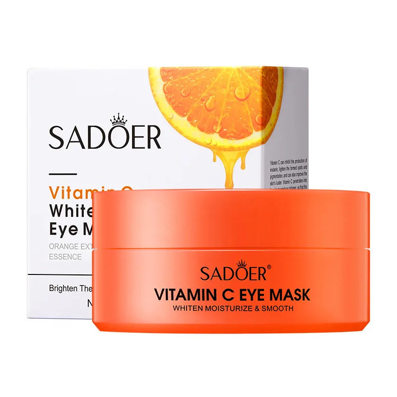 60pcs SADOER Vitamin C Eye Masks – Dark Circles, Eye Bags, Firming & Moisturizing Care - Beauty & Beyond