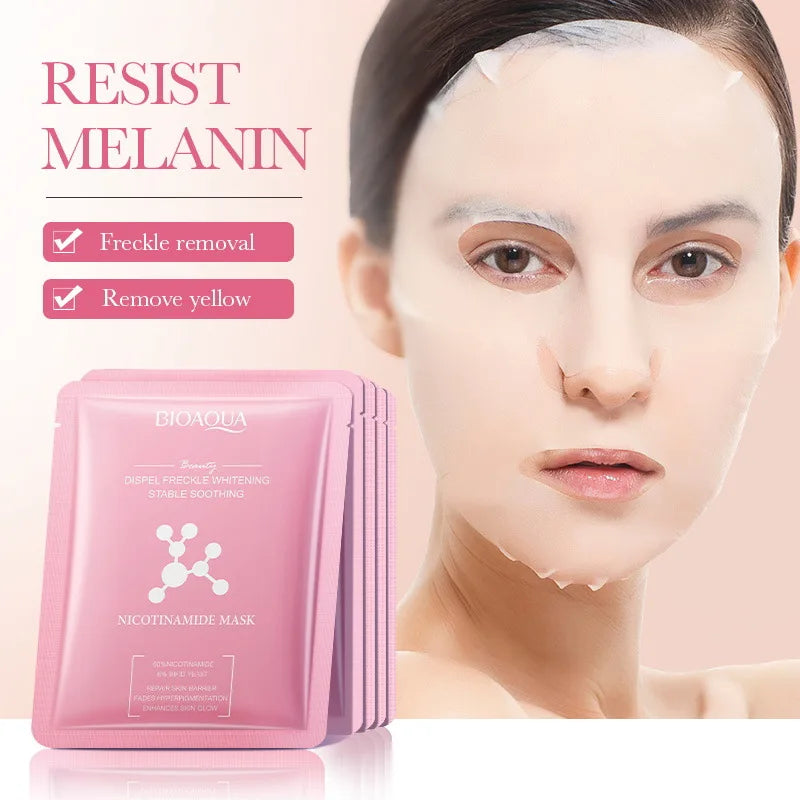 5/10PCS BIOAQUA Snail & Hyaluronic Acid Face Mask - Moisturizing, Firming, Hydrating Skin Care - Beauty & Beyond