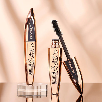 5D Silk Fiber Mascara – Thick & Long Black Lashes | Deer Eye Effect, Large Capacity Eye Makeup
