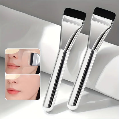 Ultra-Thin Flat-Head Foundation Brush – Traceless Mask & Cream Application