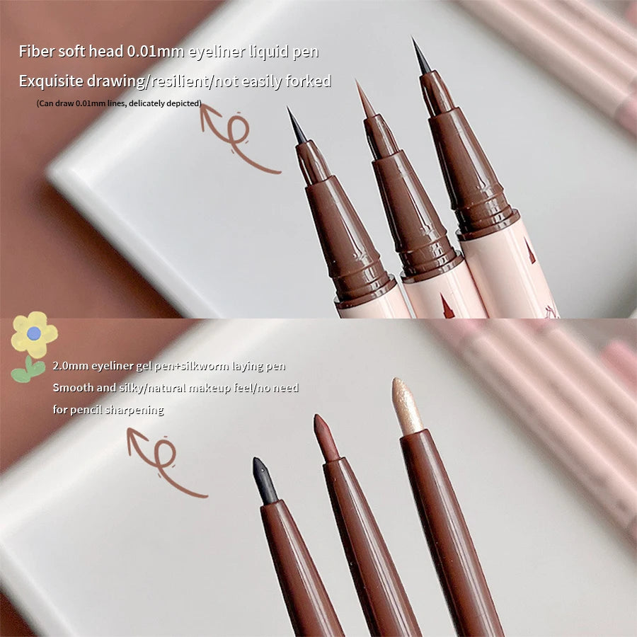 Double-Headed Eyeliner Pen – Smudge-Proof, Long-Lasting, Waterproof & Evenly Pigmented - Beauty & Beyond