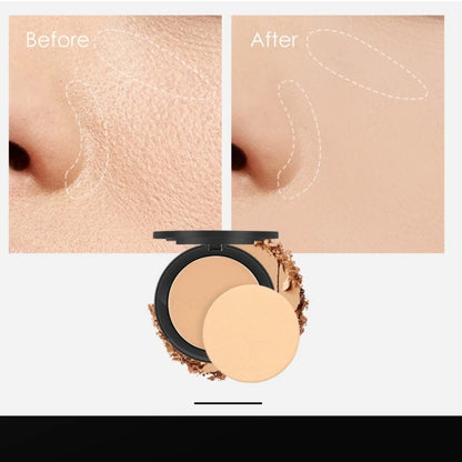 FOCALLURE 3-Color Face Powder – Brighten, Oil-Control, Nude Pressed Foundation