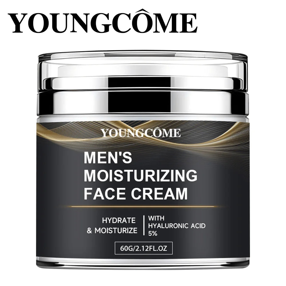 Men's Collagen Moisturizing Cream - Retinol & Vitamins, Hydrating, Elasticity Boost, Day & Night Care - Beauty & Beyond