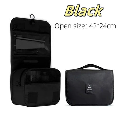 High-Quality Travel Makeup Bag - Waterproof Toiletries Organizer, Women's Hook Storage