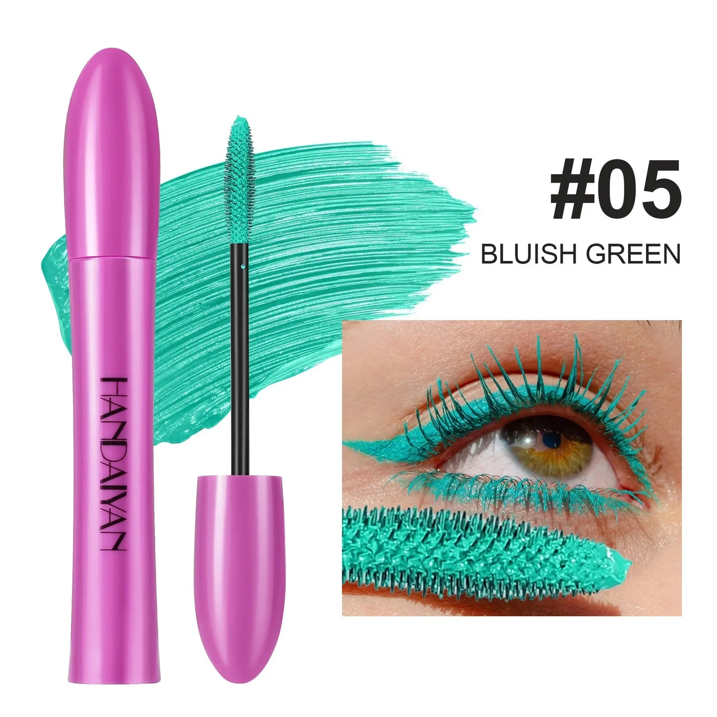 5D Colorful Silk Mascara - Blue, Red, Black, Waterproof, Non-Caking, Thickening, Lengthening - Beauty & Beyond