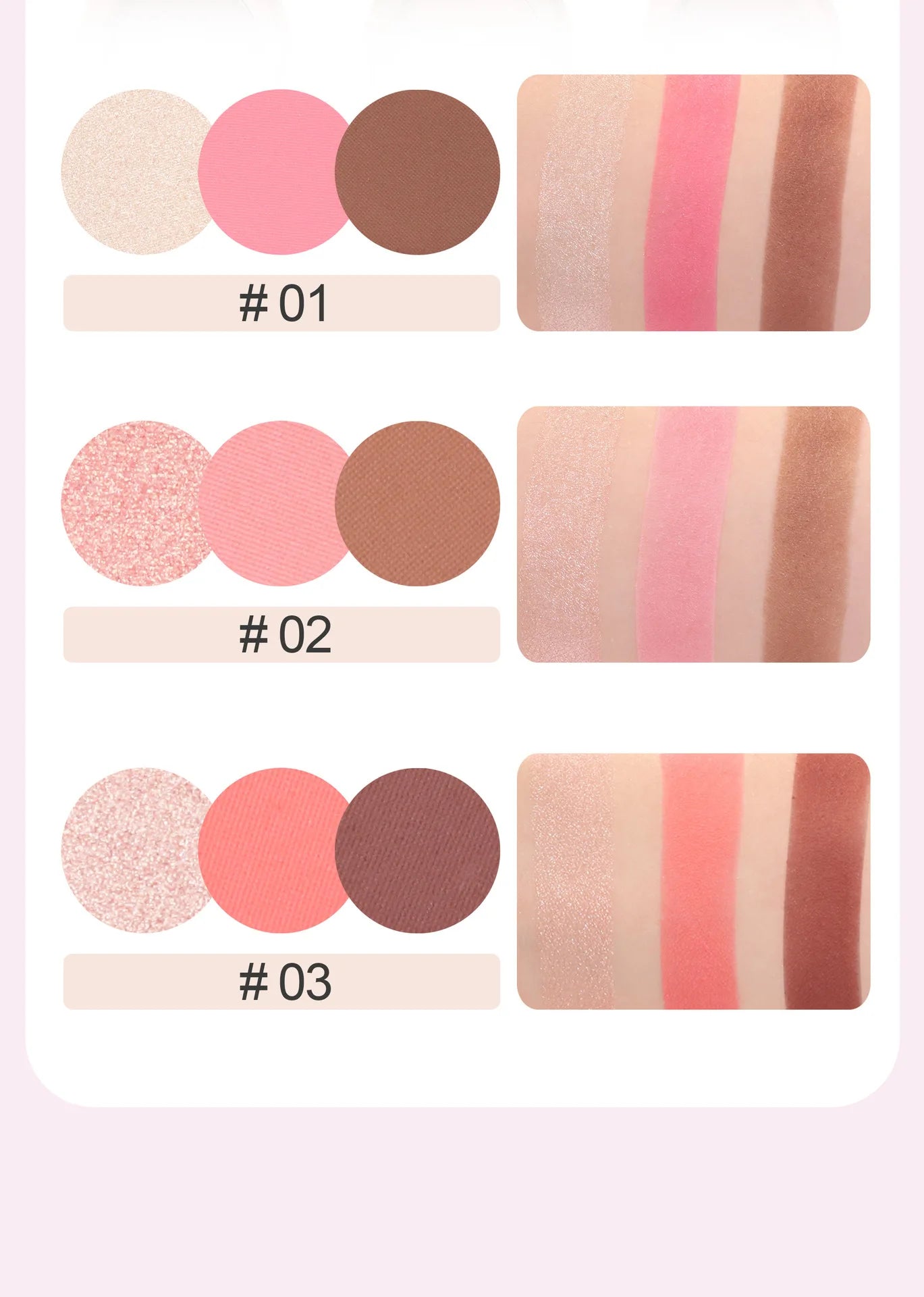 Handaiyan 3-in-1 Glow Palette – Eyeshadow, Highlighter & Blush in One Moonlight-Stone Compact with Glitter Shine - Beauty & Beyond