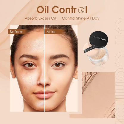 Focallure Loose Setting Powder – Invisible Finish & Oil Control | Translucent, Natural Soft Face Makeup