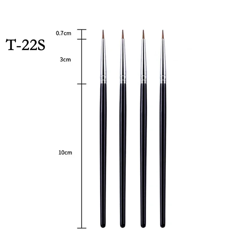 T22 Fine Eyeliner Brush - Precision Thin, Liquid/Gel, Professional Makeup Tool - Beauty & Beyond