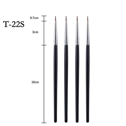 T22 Fine Eyeliner Brush - Precision Thin, Liquid/Gel, Professional Makeup Tool - Beauty & Beyond