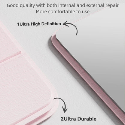 Portable Handheld Mini Makeup Mirror - Adjustable, Folding, for Dorm & Office Use