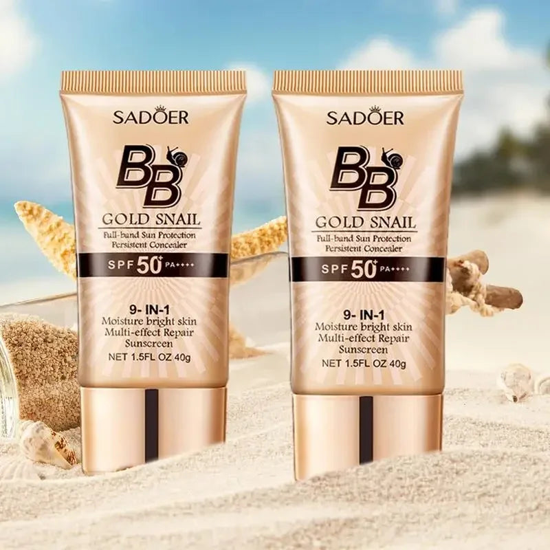SPF50+ Gold Snail BB Cream - Whitening, Foundation, Concealer, Moisturizing, Long-Lasting Makeup Primer - Beauty & Beyond