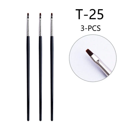 T22 Fine Eyeliner Brush - Precision Thin, Liquid/Gel, Professional Makeup Tool - Beauty & Beyond