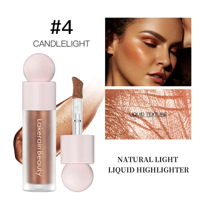 4-Color Liquid Highlighter – Shimmer Glow Contour & Bronzer Fluid for Radiant Face Makeup - Beauty & Beyond