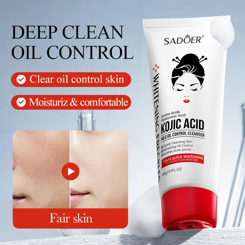 Kojic Acid Facial Wash - Oil Control, Deep Cleaning, Moisturizing, Non-Irritating Cleanser - Beauty & Beyond