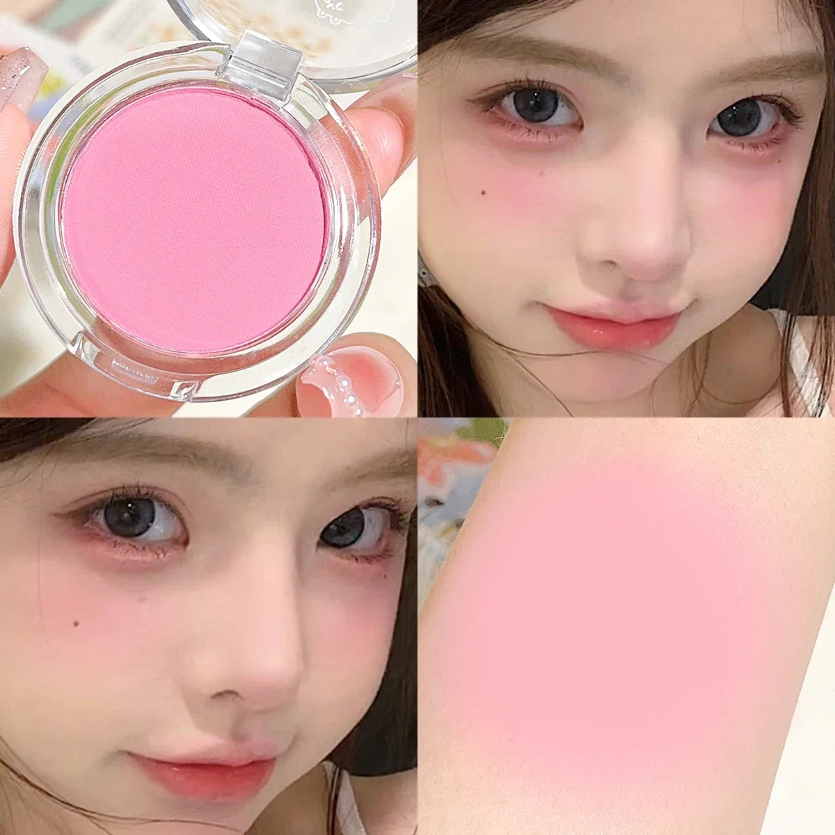 Monochrome Matte Blush – Whitening Effect, Natural Nude Shades, Soft Smudge Finish, Vitality Glow - Beauty & Beyond