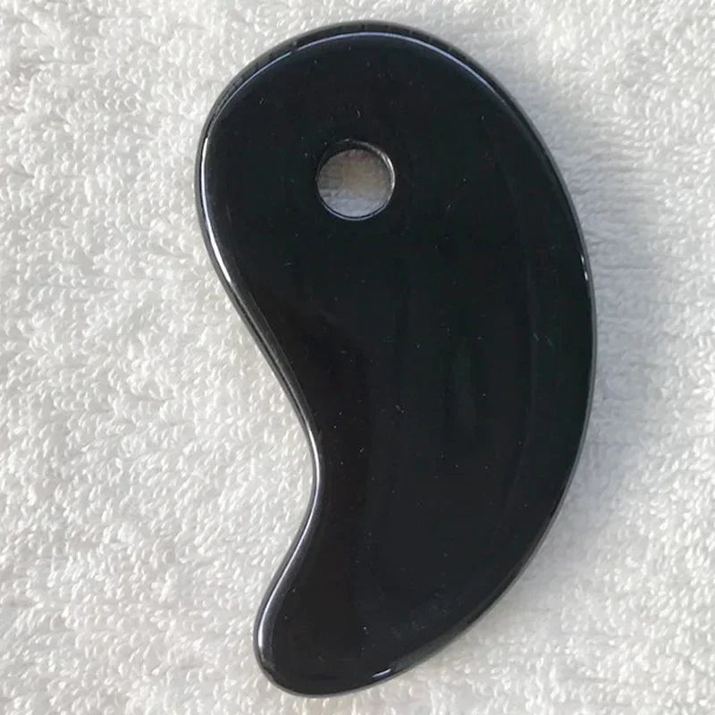 1PC Heart-Shaped Gua Sha Massager - Beeswax Scraper for Face, Spa & Acupuncture Tool - Beauty & Beyond