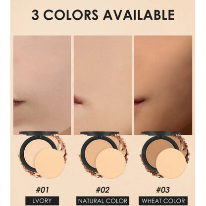 FOCALLURE 3-Color Face Powder – Brighten, Oil-Control, Nude Pressed Foundation