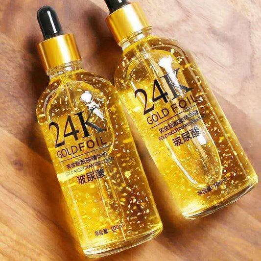 100ML 24K Gold Face Serum – Hyaluronic Acid & Niacinamide | Anti-Aging, Lifting & Whitening Collagen Essence
